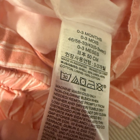 GAP Peach Striped Baby Romper - Picture 3 of 5